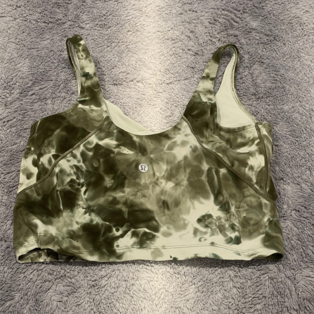 lululemon athletica Tie-Dye Olive Green Align Tank